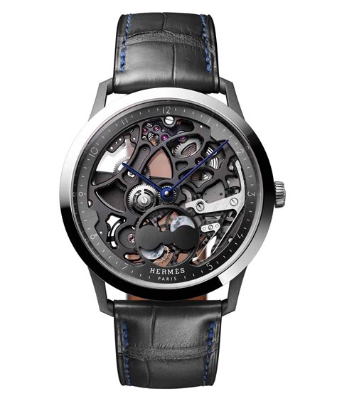 hermes skeleton watch|Hermes squelette lune.